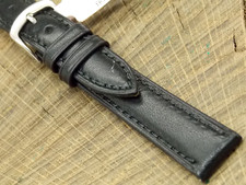 Vintage NOS Unused Italian Calfskin w Silver Tone Buckle 16mm Watch Band Hadley