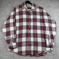 Vintage LL Bean Freeport Flannel Shirt Men's Large Tall LT Plaid Made In The USA