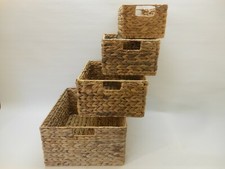 Regalkorb Schrankkorb Wasserhyazinthe rechteckig Größe wählbar quer geflochten