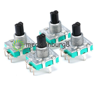 2Stks EC16 Rotary Encoder Audio Digital Potentiometer with Switch Handle 15mm