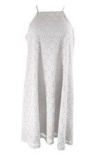 Nine West Optic White Lace Apron Shift Dress 16