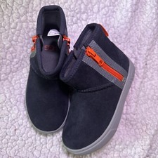 Kids Uggs US 10 Dark Gray Suede boots Orange Zipper