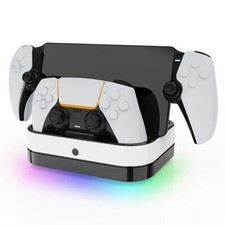 Charging Base for PS5 Portal Streaming Handheld Game Console, Dual Controller Ch