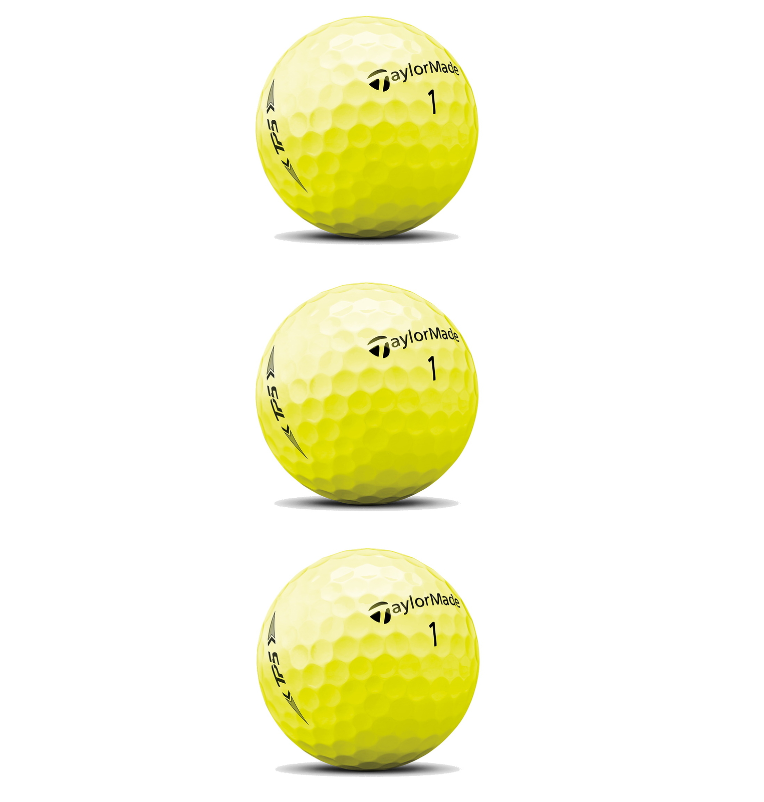 TaylorMade TP5 Golf Balls Yellow 1 Sleeve (3 Balls) New 192371331941