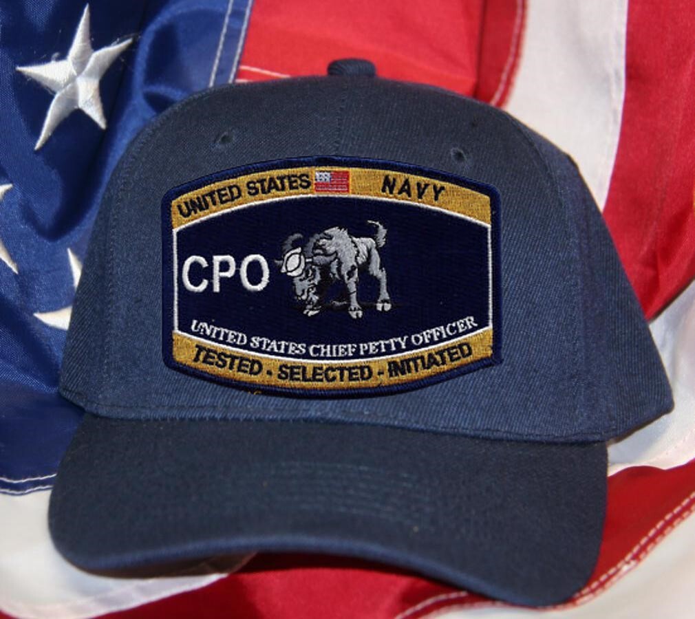 YES‼︎!!様 CHIEF PETTY OFFICER CPO HAT PATCH CAP US NAVY USS TESTED SELECTED