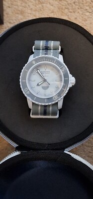 Brand New Swatch Blancpain  Antarctic Ocean Bioceramic Scuba Fifty Fathoms