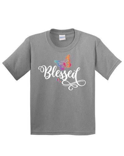 Jesus Cross Colorful Butterfly Heart Blesseds Men's T-Shirt USA New Gift Tee - Picture 13 of 13