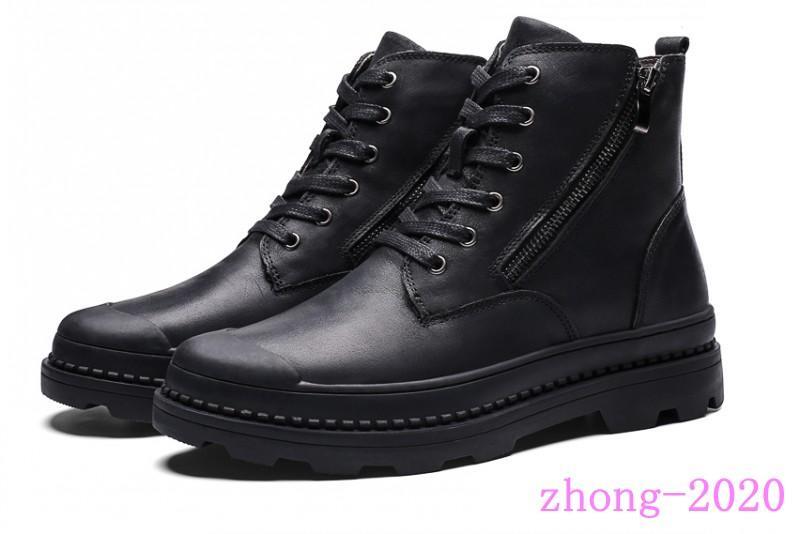 Mens Autumn Winter Lace Up Real Leather Round Toe Casual 