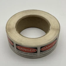 (1000) DANGER Sticker "FOR LED LAMP USE ONLY. DO NOT INSERT FLUORESCENT LAMP"