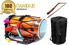 Musikinstrument Mangoholz gefertigt Punjabi Bhangra Dhol Trommel mit gepolsterter Tasche