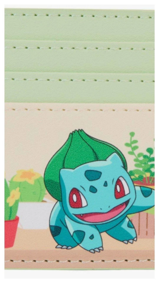 Loungefly Pokemon Plants Bulbasaur Mini Backpack & ID Cardholder Wallet Set NEW - Image 3 of 4