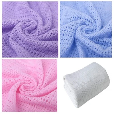 DUDU N GIRLIE 2 x Baumwolle Baby Handydecke für Kinderbett/Kinderwagen/Buggy/Kinderbett/Moseskorb 70x90cm.