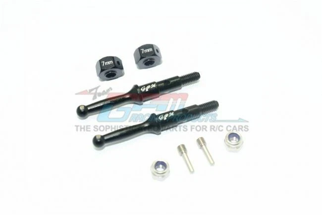 GPM T3023R/7MM ALU REAR WHEEL SHAFT W/ HEX 7mm TAMIYA 1/8 T3-01 DANCING RIDER - Image 3 of 4