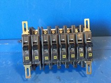 LOT OF 8 SQUARE D QOU CIRCUIT BREAKERS 2 15A 6 10A 1P 120/240VAC