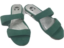 Charming Charlie Sandals Green Silver size 7