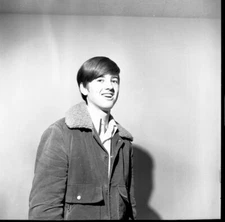 Vintage Negative B&W Med Format 1970's Yearbook Photo Teen Boy with Jacket #257