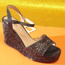 SANDALI DONNA  ZEPPA  zatteroni 38 39 37 40 41 36 gioiello nero TT