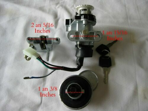 Universal Ignition Switch Key Lock Gy6 50cc Gas Tank Cap Set Universal Ignition Switch Key Lock Gy6 50cc Gas Tank Cap Set