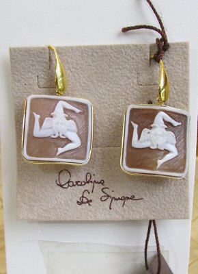 Torre del Greco Cameo Earrings