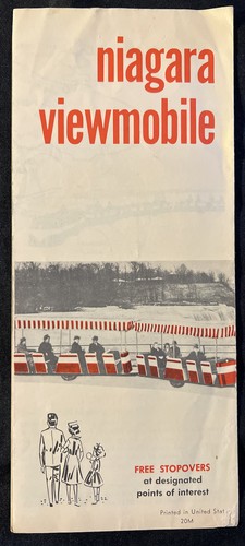 Folleto de viaje turístico Frontier Viewmobile Niagara Falls de colección de los años 50 Nueva York - Imagen 2 de 6