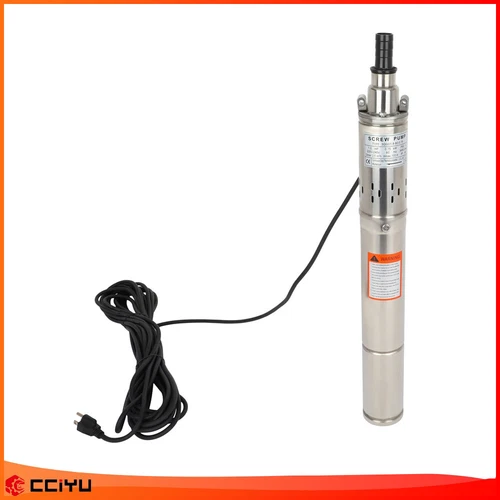 1" 220V/60Hz 1Hp Screw Pump Submersible Water Deep Well Pump Stainless Steel