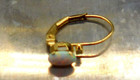 14K Solid Yellow Gold Natural, Oval Cut, Fire Opal Drop/Dangle Single Earring  — photo 6