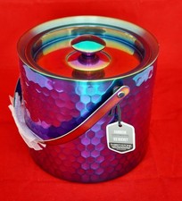 Thirstystone Rainbow Plated Faceted Stainless Steel Ice Bucket 3 qt NWT