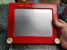 Vtg Magic Etch A Sketch Screen Red No. 505 Ohio Art USA 1970s #2