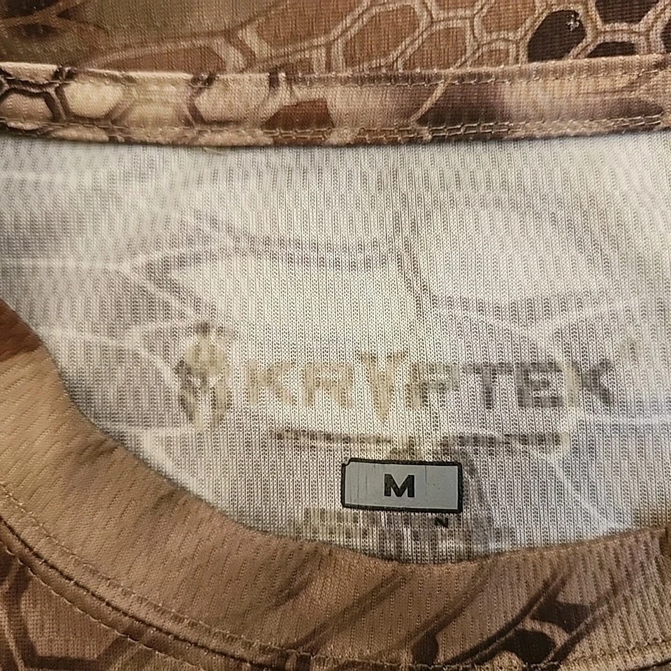 Kryptek Shirt Mens M Brown Camo Highlander Tactical Utility Hunting Performance - Image 2 of 4