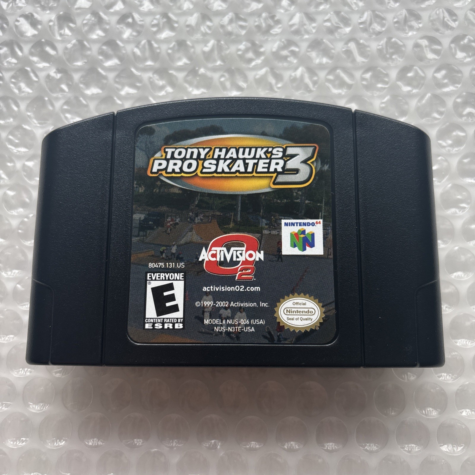 New Mint Tony Hawk's Pro Skater 3 Nintendo 64 N64 OEM Authentic Black Cart Rare