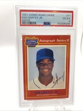 1991 JUMBO CALIFORNIA SUNFLOWER SEEDS KEN GRIFFEY JR #11 PSA 4 EX POP 2🔥