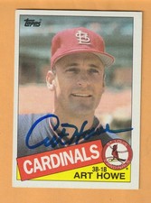 Art Howe St. Louis Cardinals AUTO Signed 1985 Topps Card Wyoming Cowboys