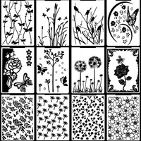 PräGeschablonen 12 StüCk Transparent FüR Scrapbooking Und Kartengestaltung