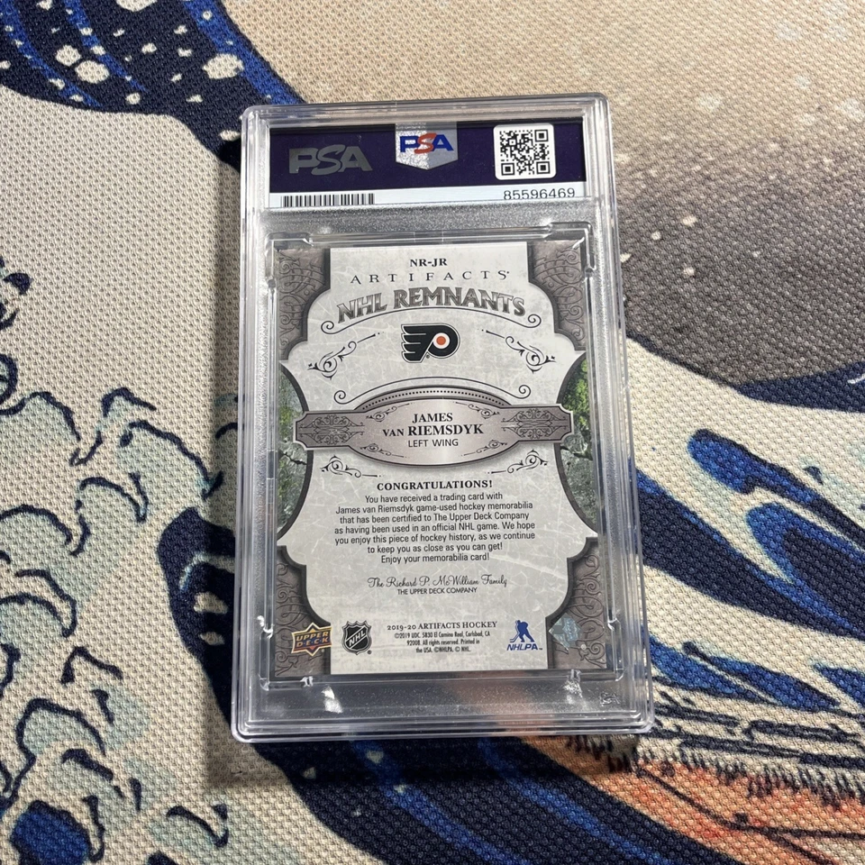 2019-20 Upper Deck Artifacts #NR-JR James Van Riemsdyk NHL Remnants PSA/DNA Auto - Image 2 of 2