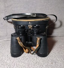 Vintage Binolux Binoculars 7 X 35 With Leather Hard Case Outdoors T-6 27355