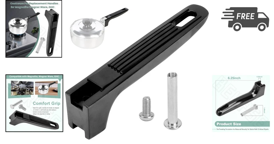 Cookware Handles Replacement for Magnalite Wagner Ware GHC Durable Plastic Set - Image 2 of 4