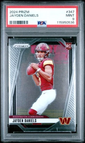 2024 Panini Prizm #347 Jayden Daniels Rookie Card RC PSA 9 Mint