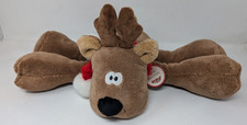 Vintage Hallmark Rodney Reindeer Large Stuffed Christmas Bean Plush W/ Red Scarf
