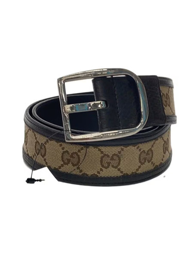 GUCCI Men's Leather Belt in BRW All-Over Print (449716)