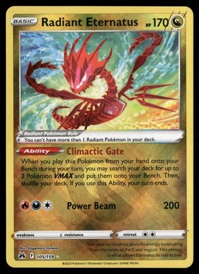 Radiant Eternatus 105/159 Crown Zenith Pokemon TCG