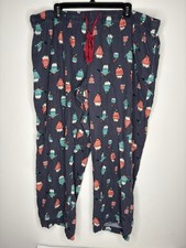 Old Navy Womens 2X Plus Flannel Pajama Sleep Pants Penguins Drawstring Pull On
