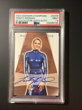 Trinity Rodman Rookie Authentics On Card Auto Upper Deck Sp Authentic PSA 9 /299. rookie card picture