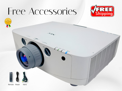 NEC PA500U 3LCD Projector WUXGA 5000 ANSI Large Venue 4k HDMI DisplayPort Remote