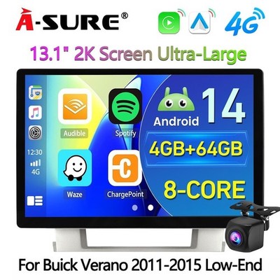 2K Ultra HD 13.1'' Android14 Car Stereo Radio For BUICK EXCELLE VERANO 09-15 +CAM