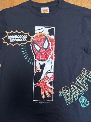 BAPE × Marvel Comics Spider-Man T-shirt a bathing ape NIGO Black Size M