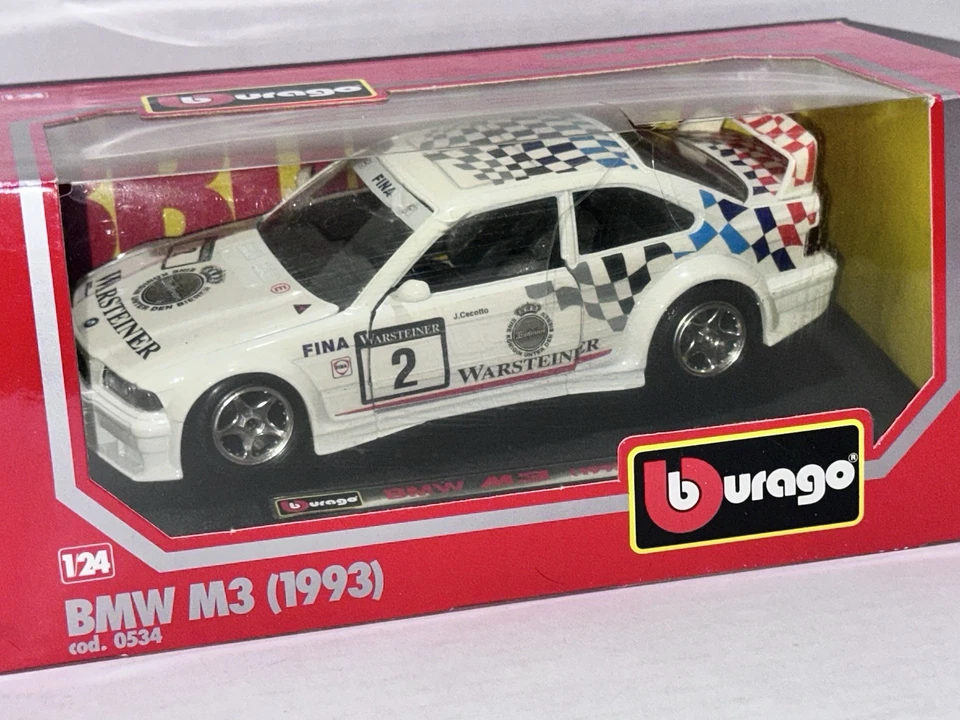 BBurago масштаб 1/24 литой 0534 - 1993 Evo Warsteiner BMW M3 #2 ралли грязи автомобиля - Изображение 4 из 4