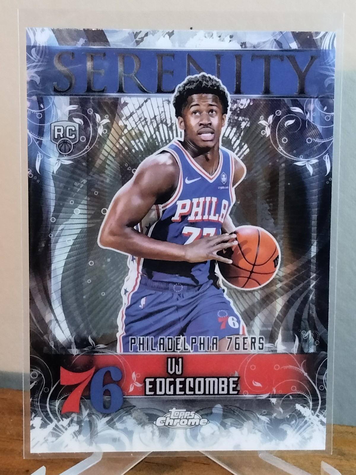 VJ EDGECOMBE 2025-26 Topps Chrome SERENITY RC #SY-13 Philadelphia 76ers SG