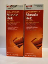 CVS HEALTH ULTRA STRENGTH MUSCLE RUB 4 oz EXP: 02/2027 LOT OF 2