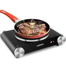 CUSIMAX Electric Burner Hot Plate for Cooking Cast Iron hot plates, Adjustabl...