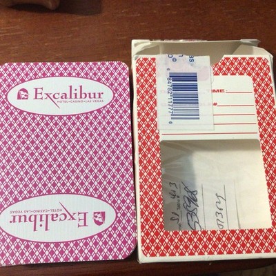 Excalibur Hotel Casino Las Vegas Playing Cards Used in Actual Play 